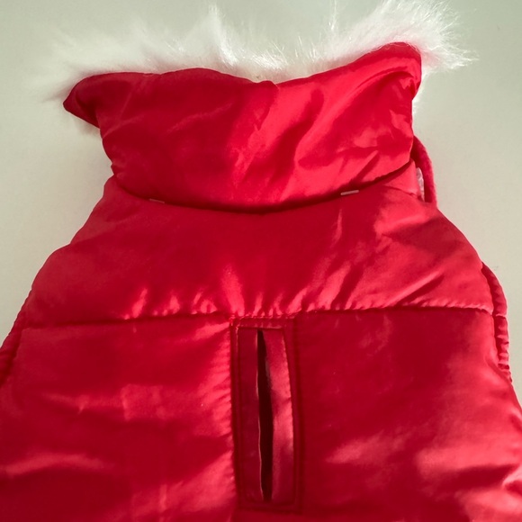 Dog Red Puffer Jacket with Fleece Size Small - Picture 2 of 5